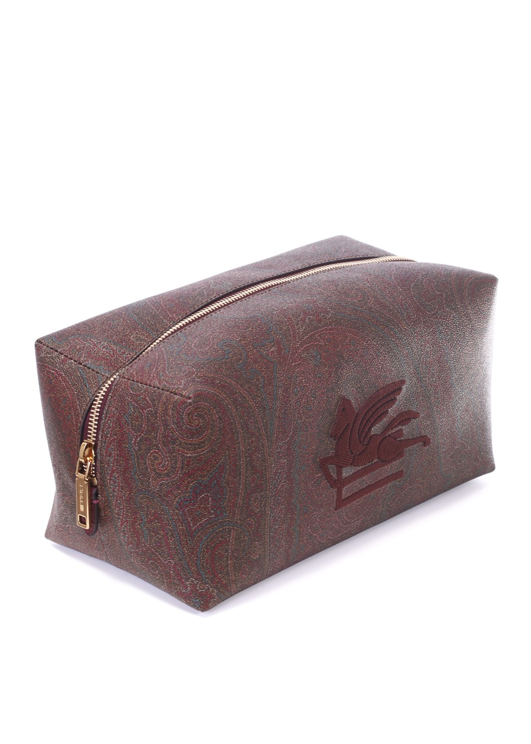 shop ETRO  Beauty: Etro necessaire grande, realizzato nell'iconico tessuto Paisley jacquard e caratterizzato dal logo ETRO Pegaso ricamato a filo dall'effetto tridimensionale.
Dimensioni: 25,5 x 12,5 x 12 cm.
Esterno: Tessuto di cotone Paisley jacquard spalmato con grana opaca e doppiato in tela.
Finiture: 100% pelle di vitello.
Fodera: 100% poliestere.
Ricamo: 100% poliestere.
Chiusura con cerniera.
Accessori metallici con finitura color oro.
Fodera in tessuto logato ETRO.
Made in Italy.. 1H800 7863-0600 number 2573904